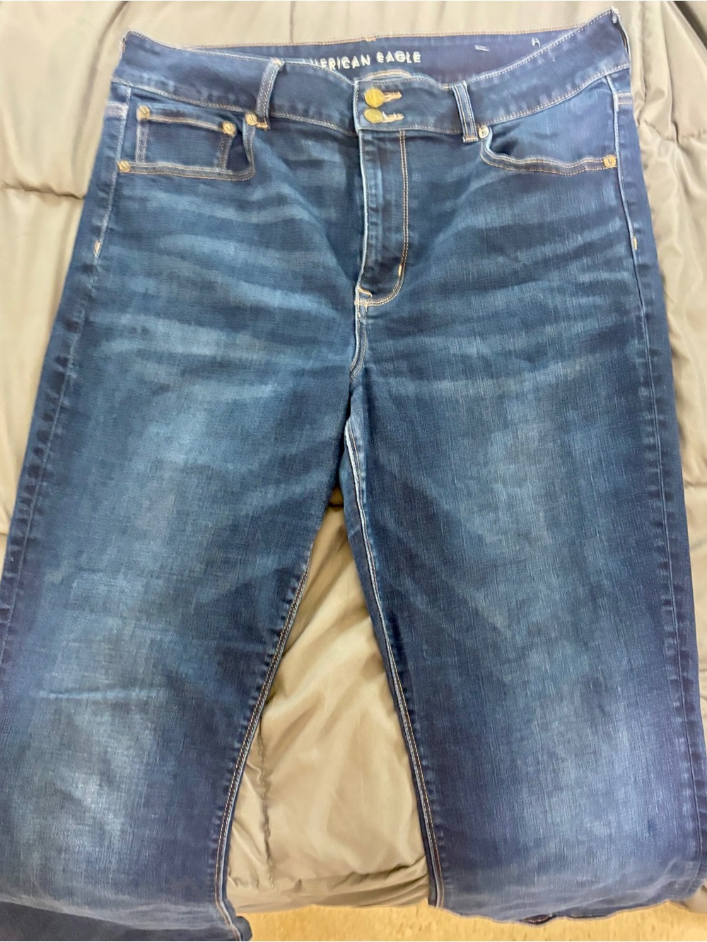 American Eagle Outfitters Women's Dark Blue Flare Jeans